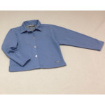 Wms Button French Jacket Pac Blue